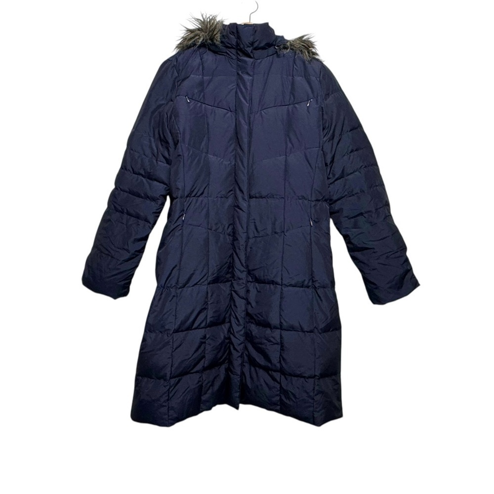 CALVIN KLEIN Goose Down Parka Coat Navy XS